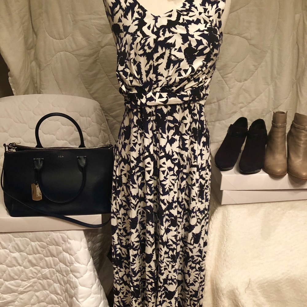 PURE V neck maxi dress $130
